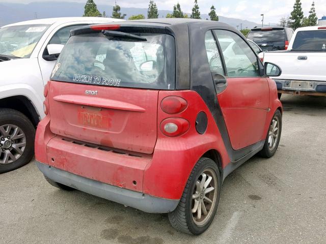 WMEEJ31X99K236214 - 2009 SMART FORTWO PUR RED photo 4