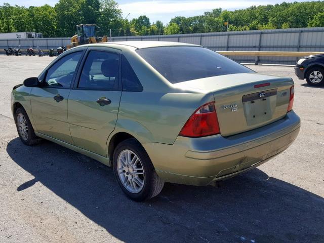 1FAHP34N67W271356 - 2007 FORD FOCUS ZX4 GREEN photo 3