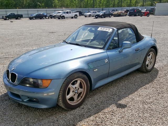 4USCH7328WLE06379 - 1998 BMW Z3 1.9 BLUE photo 2