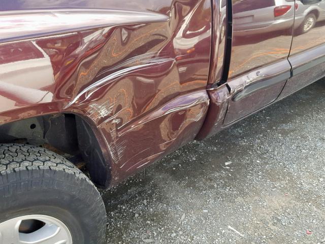 1D7HW42N85S127484 - 2005 DODGE DAKOTA SLT MAROON photo 9