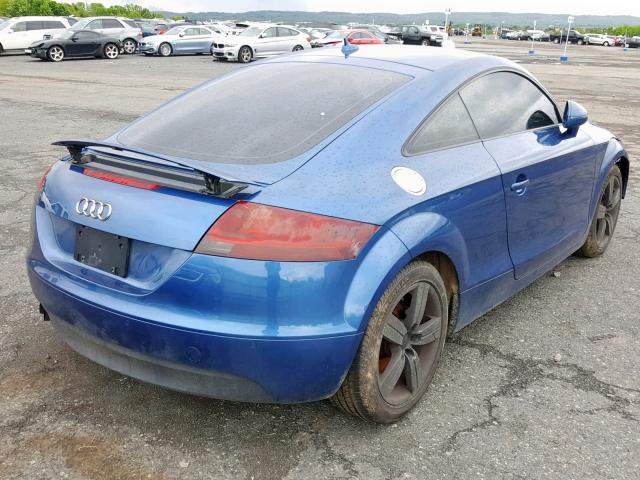 TRUAF38J181038740 - 2008 AUDI TT 2.0T BLUE photo 4