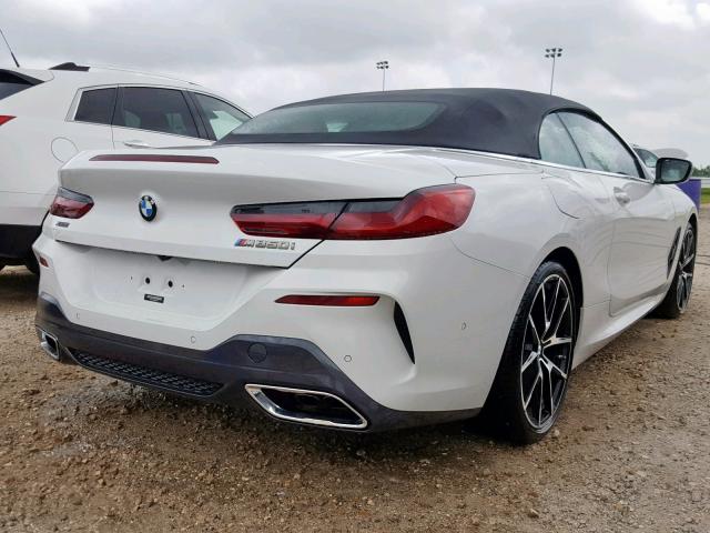 WBAFY4C53KBJ98787 - 2019 BMW M850XI WHITE photo 4