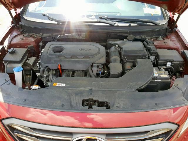 5NPE34AF3GH428259 - 2016 HYUNDAI SONATA SPO RED photo 7