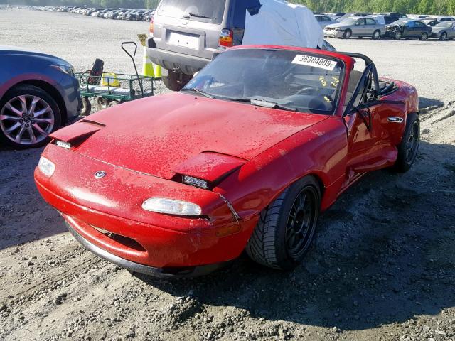 JM1NA3512L0143011 - 1990 MAZDA MX-5 MIATA RED photo 2