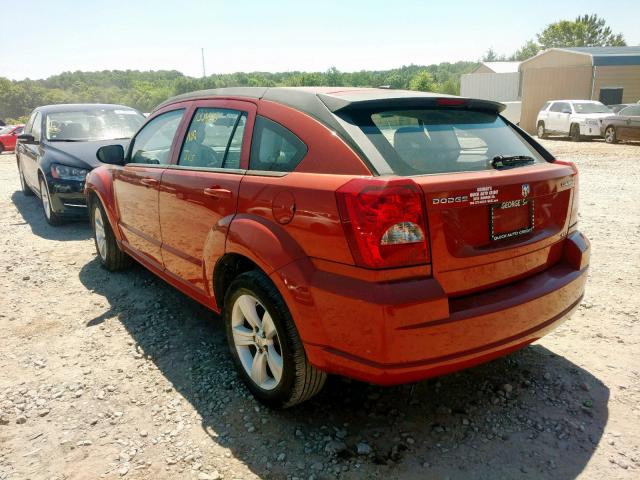 1B3CB4HA0AD632620 - 2010 DODGE CALIBER SX ORANGE photo 3