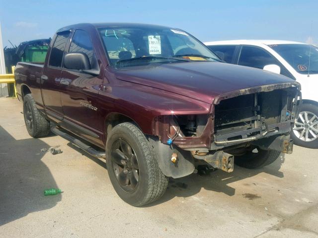 1D7HA18K34J277839 - 2004 DODGE RAM 1500 S BURGUNDY photo 1