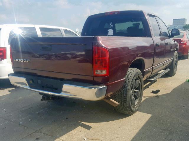 1D7HA18K34J277839 - 2004 DODGE RAM 1500 S BURGUNDY photo 4