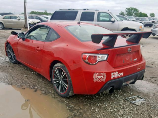 JF1ZNAA11D2707484 - 2013 TOYOTA SCION FR-S RED photo 3