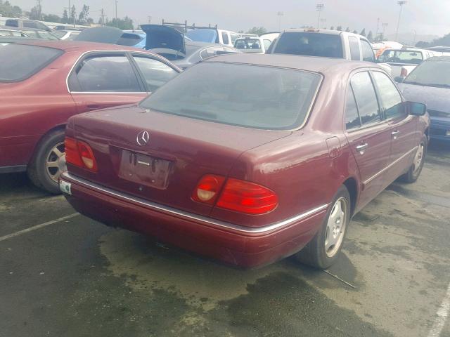 WDBJF65HXXA780600 - 1999 MERCEDES-BENZ E 320 RED photo 4