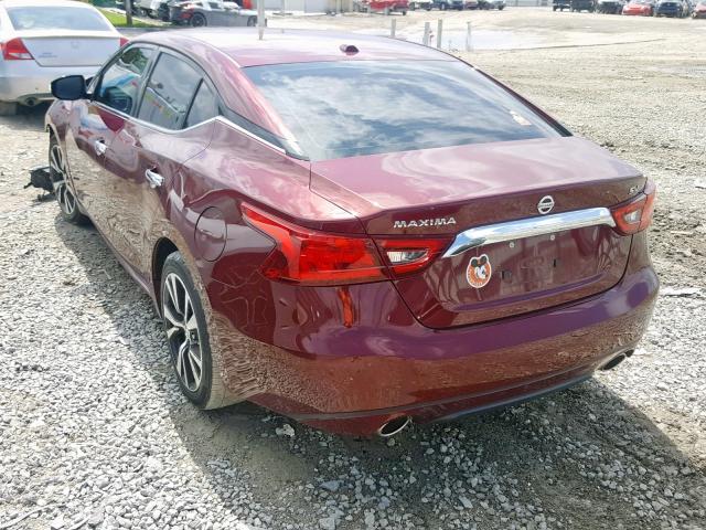 1N4AA6AP9HC365535 - 2017 NISSAN MAXIMA 3.5 RED photo 3