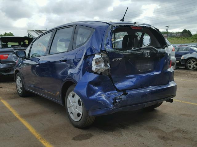 JHMGE8H31DC027160 - 2013 HONDA FIT BLUE photo 3