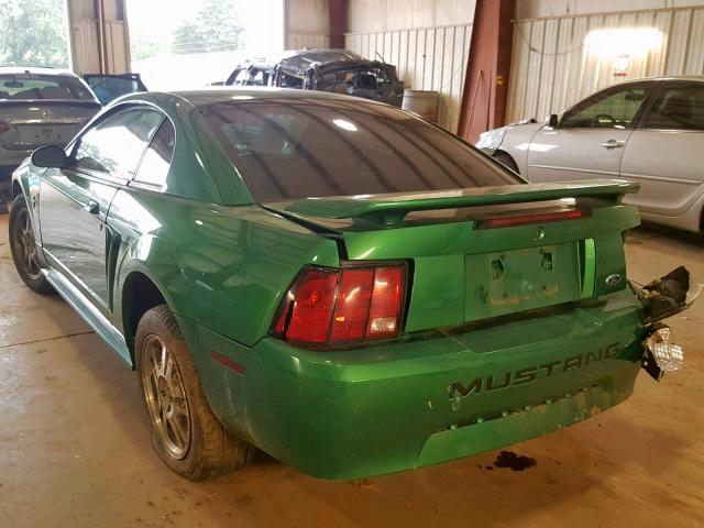 1FAFP40491F165887 - 2001 FORD MUSTANG GREEN photo 3