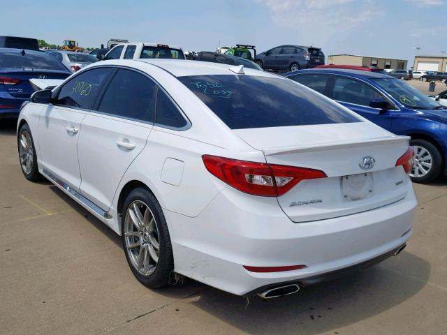 5NPE34AF0FH041862 - 2015 HYUNDAI SONATA SPO WHITE photo 3