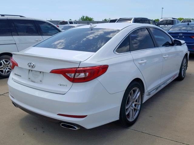 5NPE34AF0FH041862 - 2015 HYUNDAI SONATA SPO WHITE photo 4