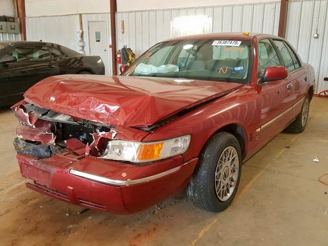 2MEFM74W5WX664048 - 1998 MERCURY GRAND MARQ RED photo 2