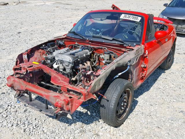 JM1NA3513L0125956 - 1990 MAZDA MX-5 MIATA RED photo 2