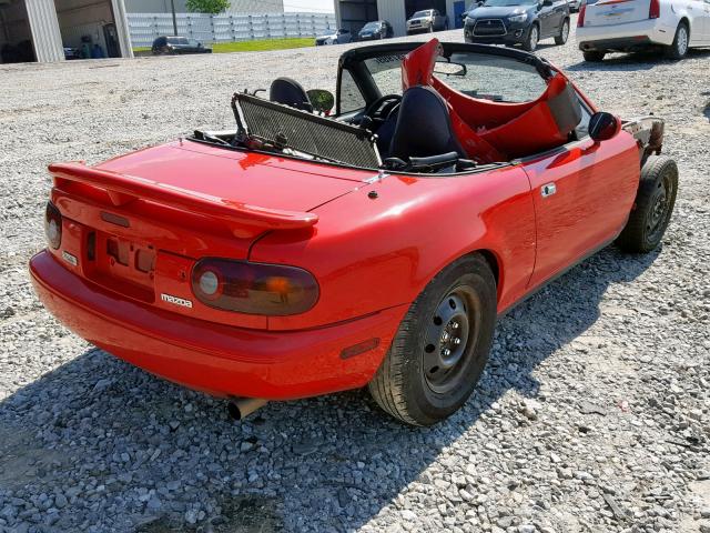 JM1NA3513L0125956 - 1990 MAZDA MX-5 MIATA RED photo 4