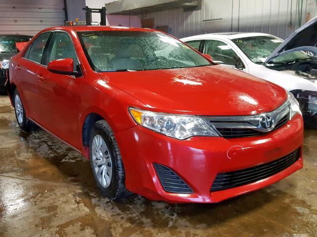 4T4BF1FK5DR336460 - 2013 TOYOTA CAMRY L RED photo 1