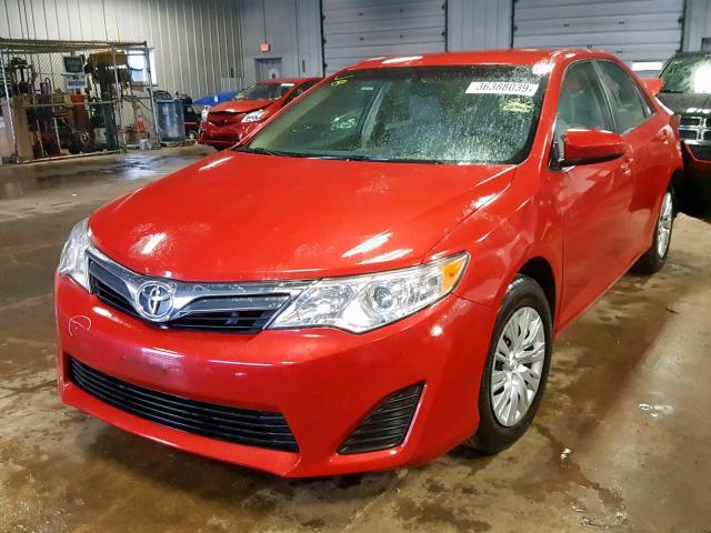 4T4BF1FK5DR336460 - 2013 TOYOTA CAMRY L RED photo 2