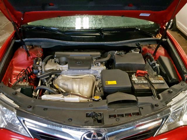 4T4BF1FK5DR336460 - 2013 TOYOTA CAMRY L RED photo 7