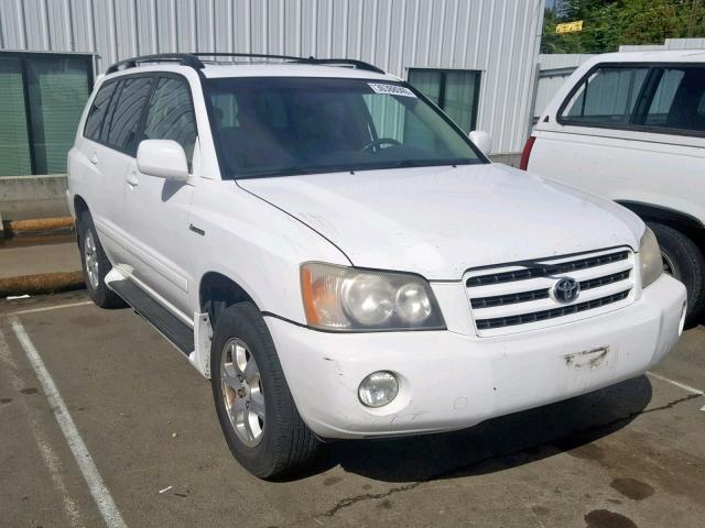 JTEHF21A220060638 - 2002 TOYOTA HIGHLANDER WHITE photo 1