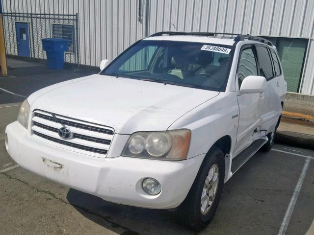 JTEHF21A220060638 - 2002 TOYOTA HIGHLANDER WHITE photo 2