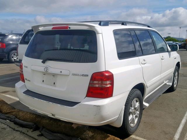 JTEHF21A220060638 - 2002 TOYOTA HIGHLANDER WHITE photo 4