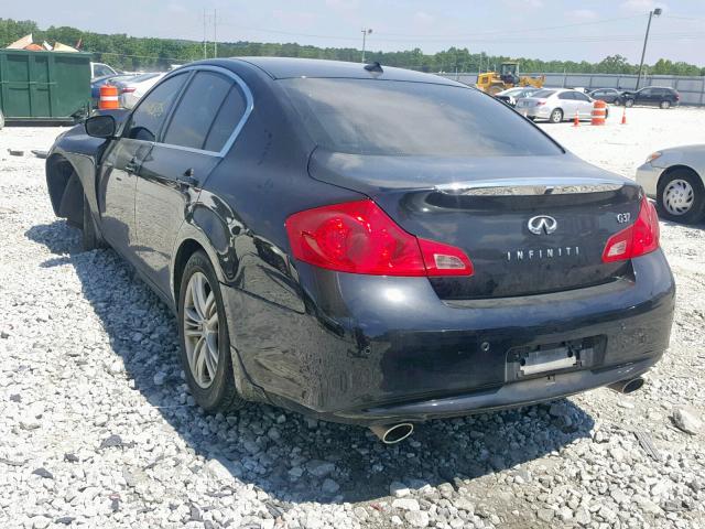 JN1CV6AP1DM713696 - 2013 INFINITI G37 BASE BLACK photo 3