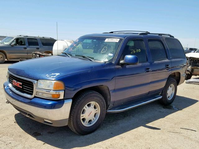 1GKEC13V5YJ107551 - 2000 GMC YUKON BLUE photo 2