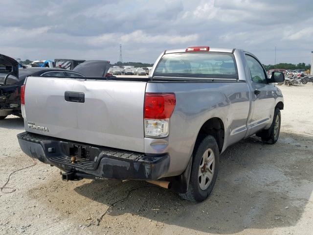 5TFLU5F10AX021180 - 2010 TOYOTA TUNDRA SILVER photo 4