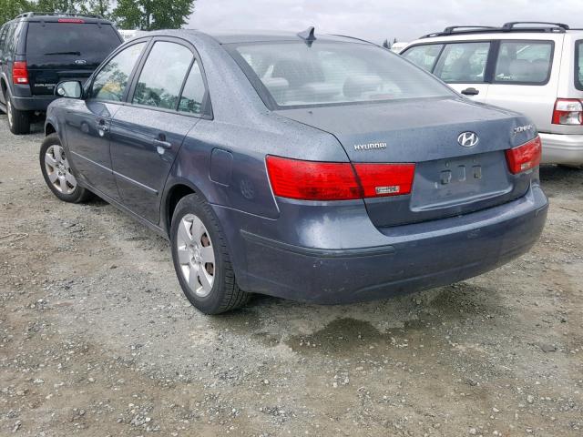 5NPET46C79H531752 - 2009 HYUNDAI SONATA GLS CHARCOAL photo 3