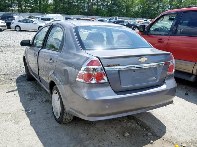 KL1TG5DE6BB175024 - 2011 CHEVROLET AVEO LT GRAY photo 3