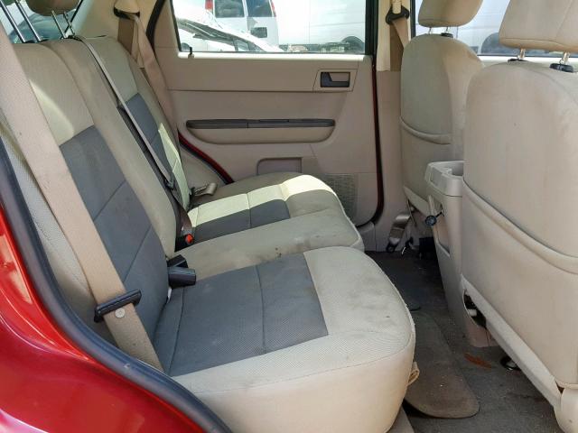 1FMCU03108KE47221 - 2008 FORD ESCAPE XLT RED photo 6