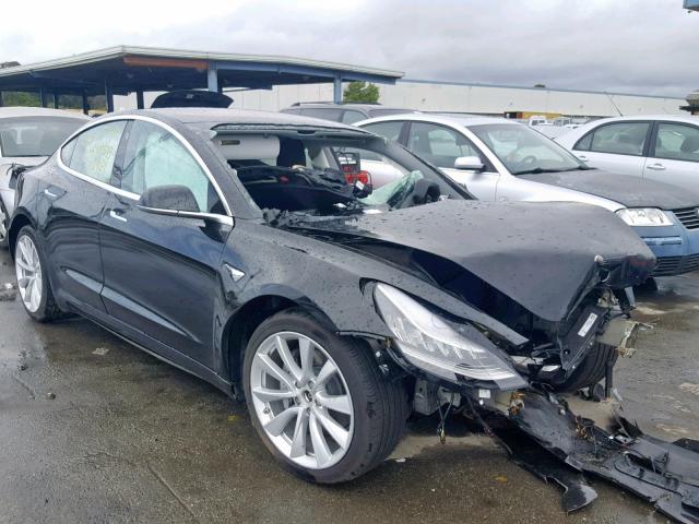 5YJ3E1EB2JF145221 - 2018 TESLA MODEL 3 BLACK photo 1