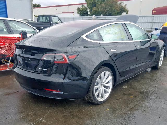 5YJ3E1EB2JF145221 - 2018 TESLA MODEL 3 BLACK photo 4