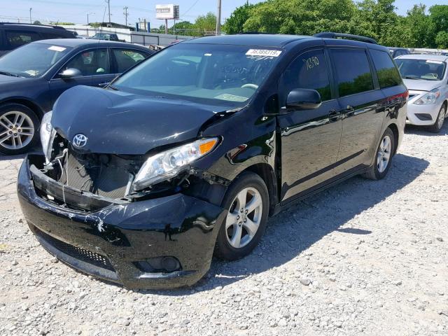 5TDKK3DC6ES425154 - 2014 TOYOTA SIENNA LE BLACK photo 2