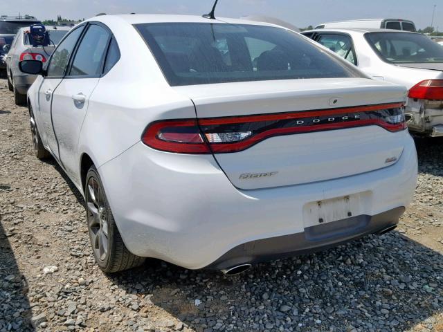 1C3CDFBB5ED771366 - 2014 DODGE DART SXT WHITE photo 3