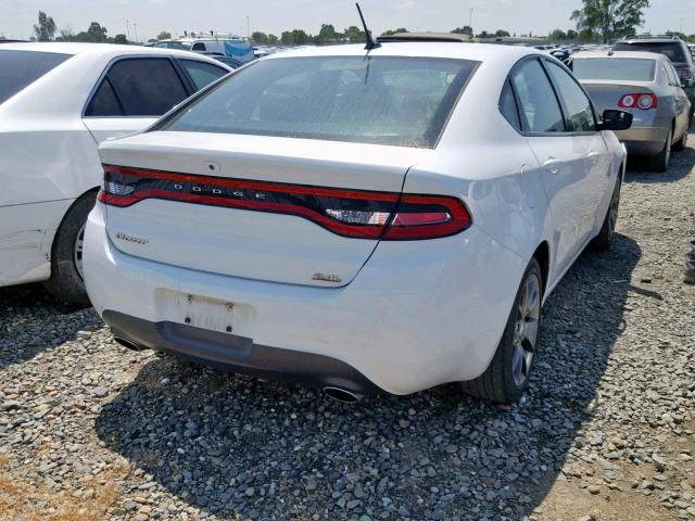 1C3CDFBB5ED771366 - 2014 DODGE DART SXT WHITE photo 4