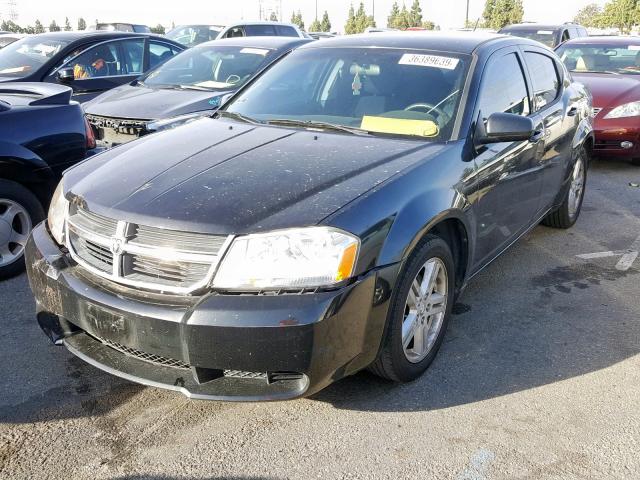 1B3CC1FB2AN235282 - 2010 DODGE AVENGER EX BLACK photo 2