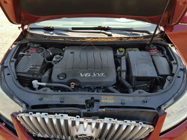 1G4GC5EG1AF235879 - 2010 BUICK LACROSSE C RED photo 7