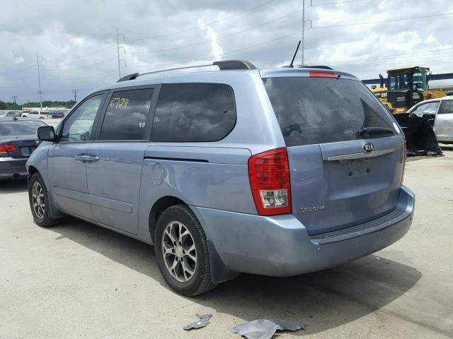 KNDMG4C73E6558703 - 2014 KIA SEDONA LX BLUE photo 3