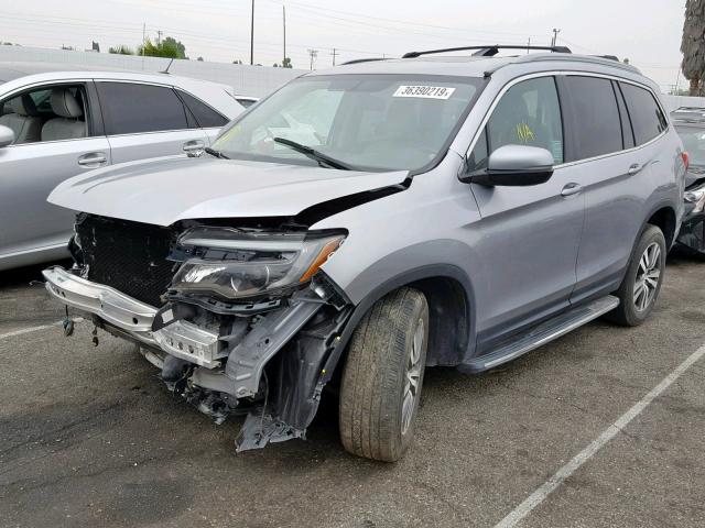 5FNYF6H87GB063431 - 2016 HONDA PILOT EXL SILVER photo 2