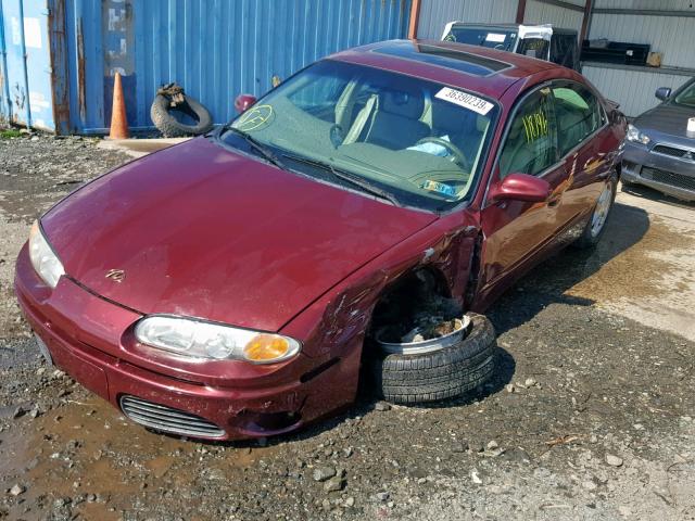 1G3GR62H814104045 - 2001 OLDSMOBILE AURORA MAROON photo 2