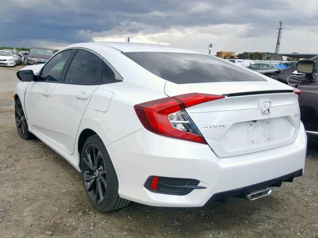 19XFC2F82KE205985 - 2019 HONDA CIVIC SPOR WHITE photo 3