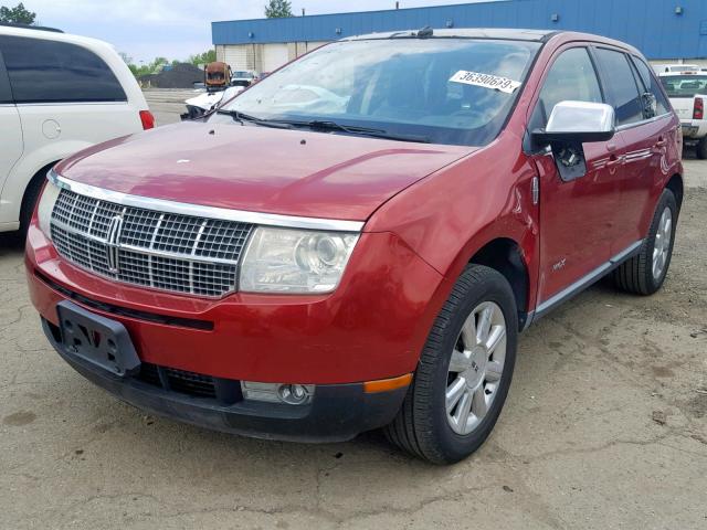 2LMDU68C88BJ40749 - 2008 LINCOLN MKX RED photo 2