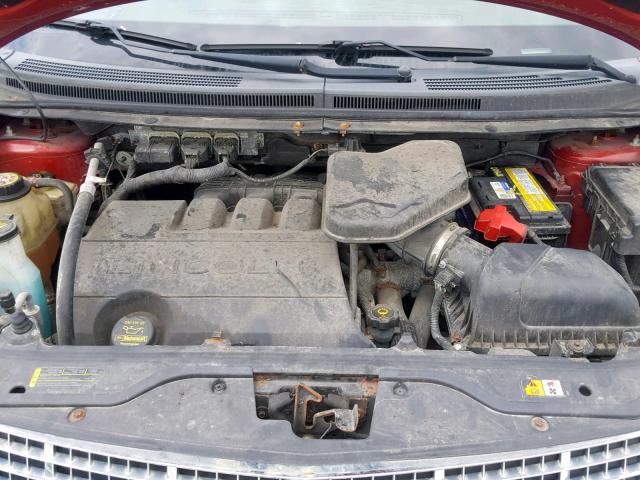 2LMDU68C88BJ40749 - 2008 LINCOLN MKX RED photo 7