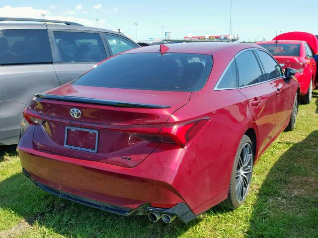 4T1BZ1FB2KU012946 - 2019 TOYOTA AVALON XLE RED photo 4