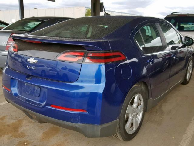 1G1RF6E43DU144007 - 2013 CHEVROLET VOLT BLUE photo 4