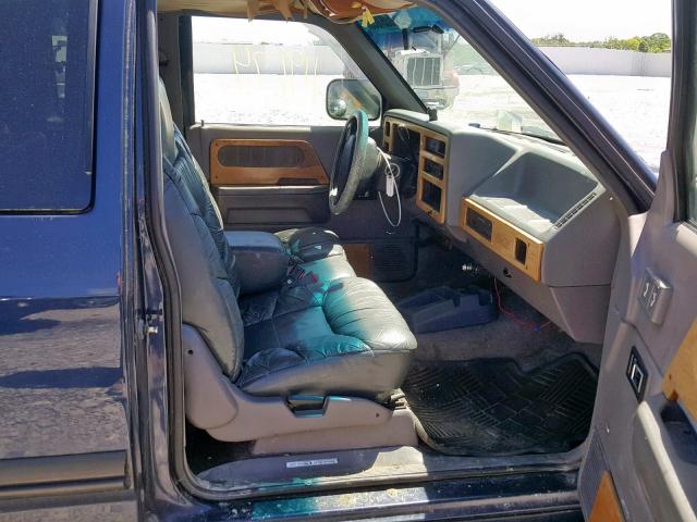 1B7GL23Y9RS543738 - 1994 DODGE DAKOTA BLUE photo 5