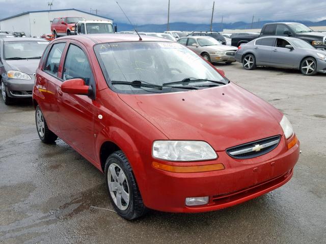 KL1TD65667B733547 - 2007 CHEVROLET AVEO BASE Бордовый фото 1